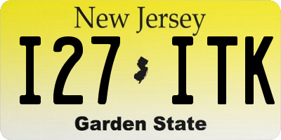 NJ license plate I27ITK