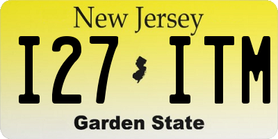 NJ license plate I27ITM