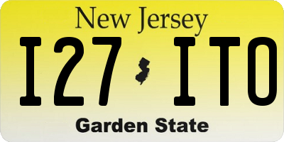NJ license plate I27ITO