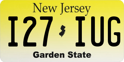 NJ license plate I27IUG