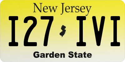 NJ license plate I27IVI