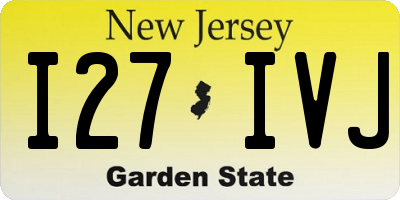 NJ license plate I27IVJ