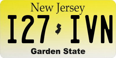NJ license plate I27IVN