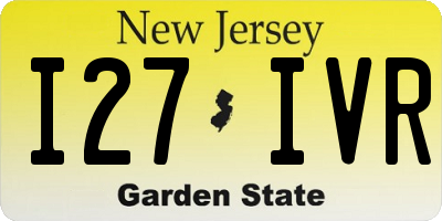NJ license plate I27IVR