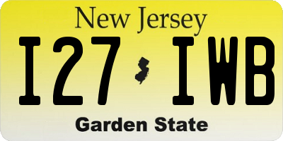 NJ license plate I27IWB