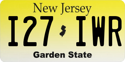 NJ license plate I27IWR
