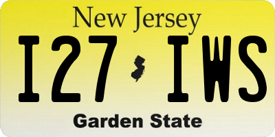 NJ license plate I27IWS