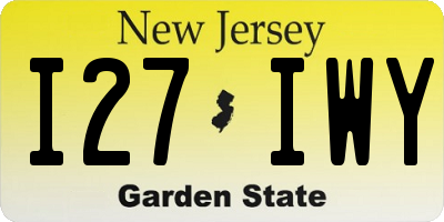 NJ license plate I27IWY