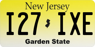 NJ license plate I27IXE