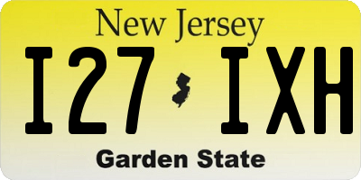 NJ license plate I27IXH
