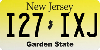 NJ license plate I27IXJ