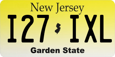 NJ license plate I27IXL