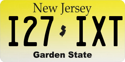 NJ license plate I27IXT