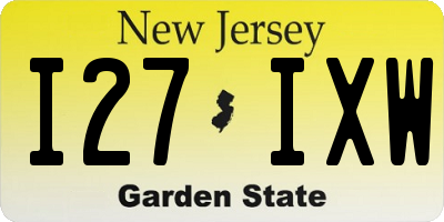 NJ license plate I27IXW