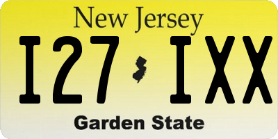 NJ license plate I27IXX