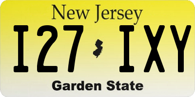 NJ license plate I27IXY