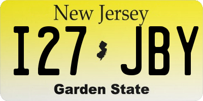 NJ license plate I27JBY