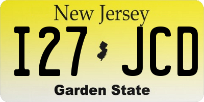 NJ license plate I27JCD