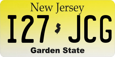 NJ license plate I27JCG