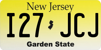 NJ license plate I27JCJ