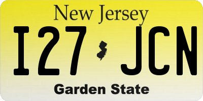 NJ license plate I27JCN