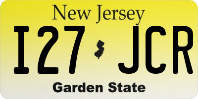 NJ license plate I27JCR