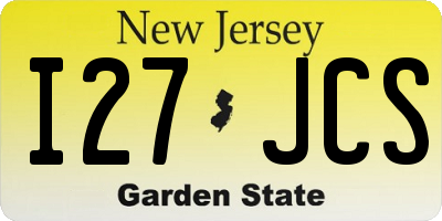 NJ license plate I27JCS