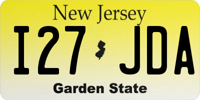 NJ license plate I27JDA