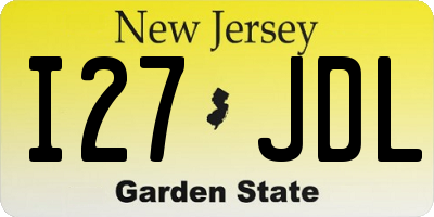 NJ license plate I27JDL