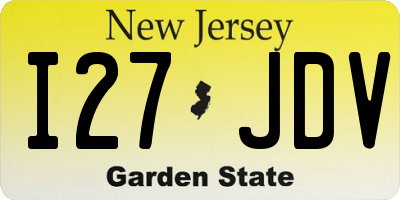 NJ license plate I27JDV