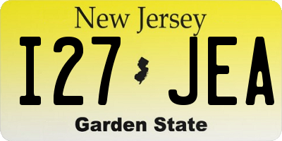 NJ license plate I27JEA