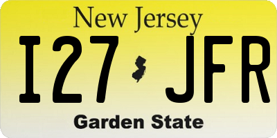 NJ license plate I27JFR