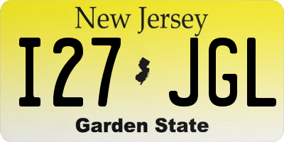 NJ license plate I27JGL