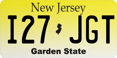NJ license plate I27JGT