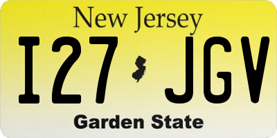 NJ license plate I27JGV