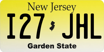 NJ license plate I27JHL
