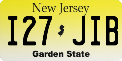 NJ license plate I27JIB