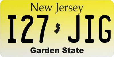 NJ license plate I27JIG