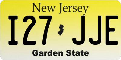 NJ license plate I27JJE