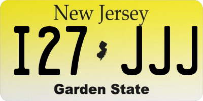 NJ license plate I27JJJ