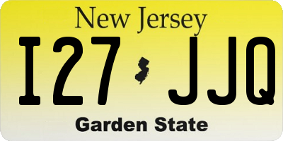 NJ license plate I27JJQ