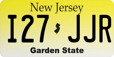 NJ license plate I27JJR
