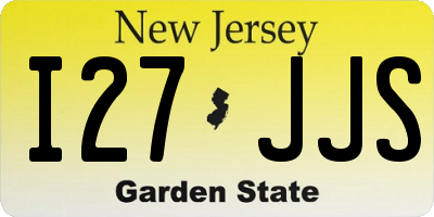 NJ license plate I27JJS