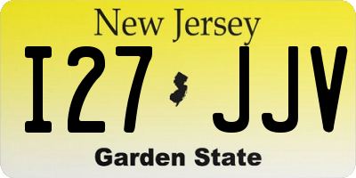 NJ license plate I27JJV