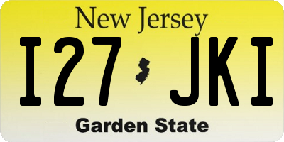 NJ license plate I27JKI