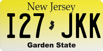 NJ license plate I27JKK