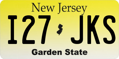 NJ license plate I27JKS