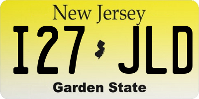 NJ license plate I27JLD