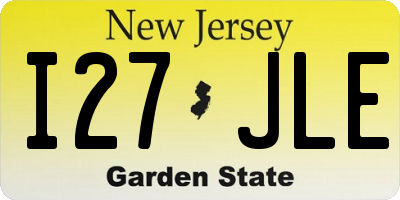 NJ license plate I27JLE