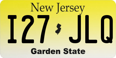 NJ license plate I27JLQ